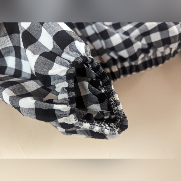 NWT! Anthropologie Maeve Black/White Gingham Crop Top, Top of 2 Piece Set, SMALL - Picture 7 of 15